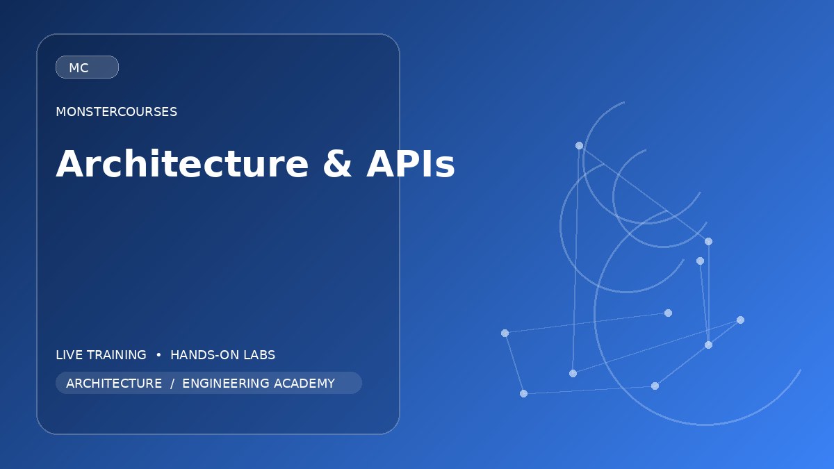 Architecture & APIs academy
