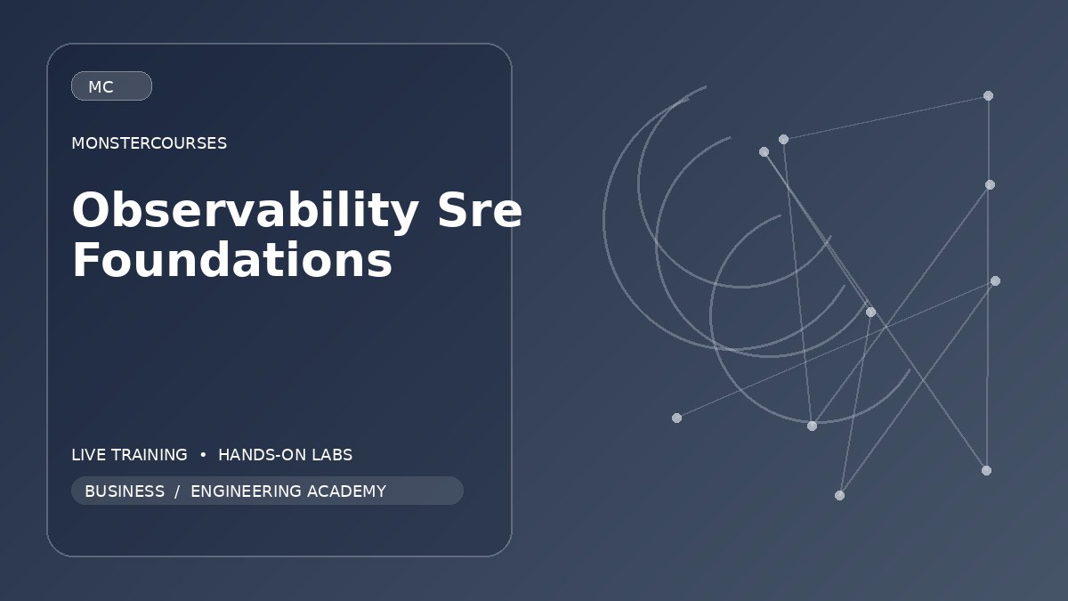Observability & SRE Foundations